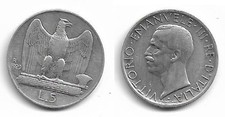 5 Lire Argento 1929 Vittorio Emanuele III