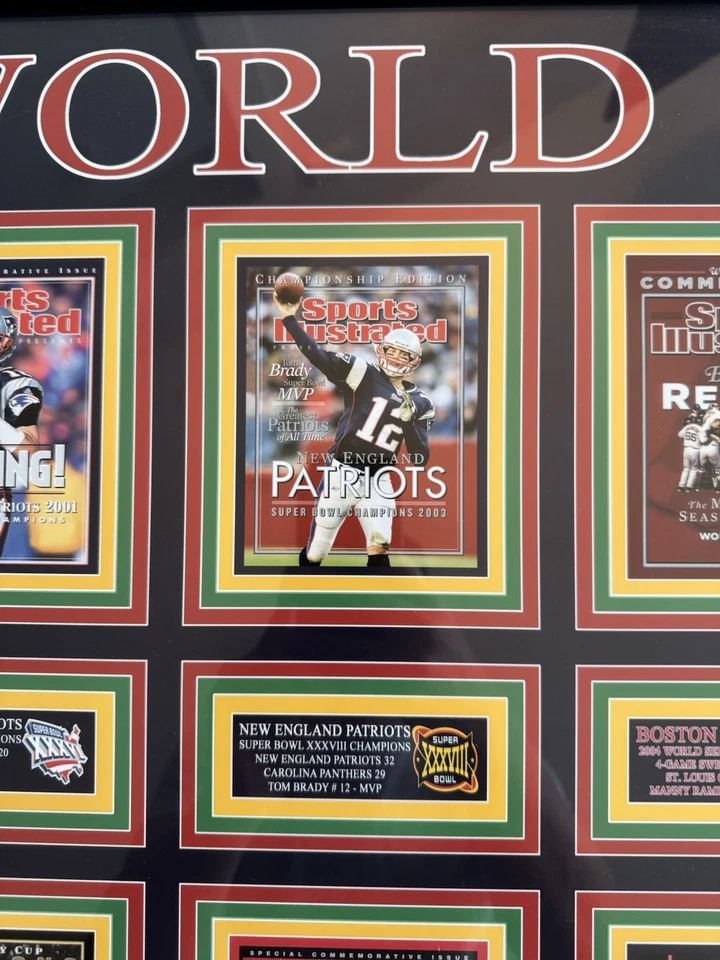 Boston Sports World Champions Framed Tribute –Patriots, Red Sox, Bruins, Celtics - Image 3 of 4