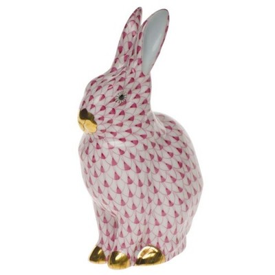 HEREND,  RABBIT SITTING, PINK RASPBERRY, #VHP-05327, BRAND NEW, MINT & BOXED!