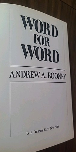 Word for Word by Andy Rooney (1986, HARDCOVER w/DJ) SIGNED FIRST EDITION - Picture 6 of 11