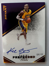 2015-16 PANINI PREFERRED AUTOGRAPH KOBE BRYANT LAKERS GOLD LAST SEASON AUTO /40