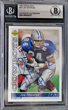 Jay Novacek Dallas Cowboys Autographed 1993 Upper Deck #517 Football Card BAS