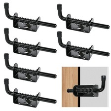 6 Pcs Heavy Duty 5" Spring Loaded Barrel Bolt Latch Pin, Metal Sliding Door Lock