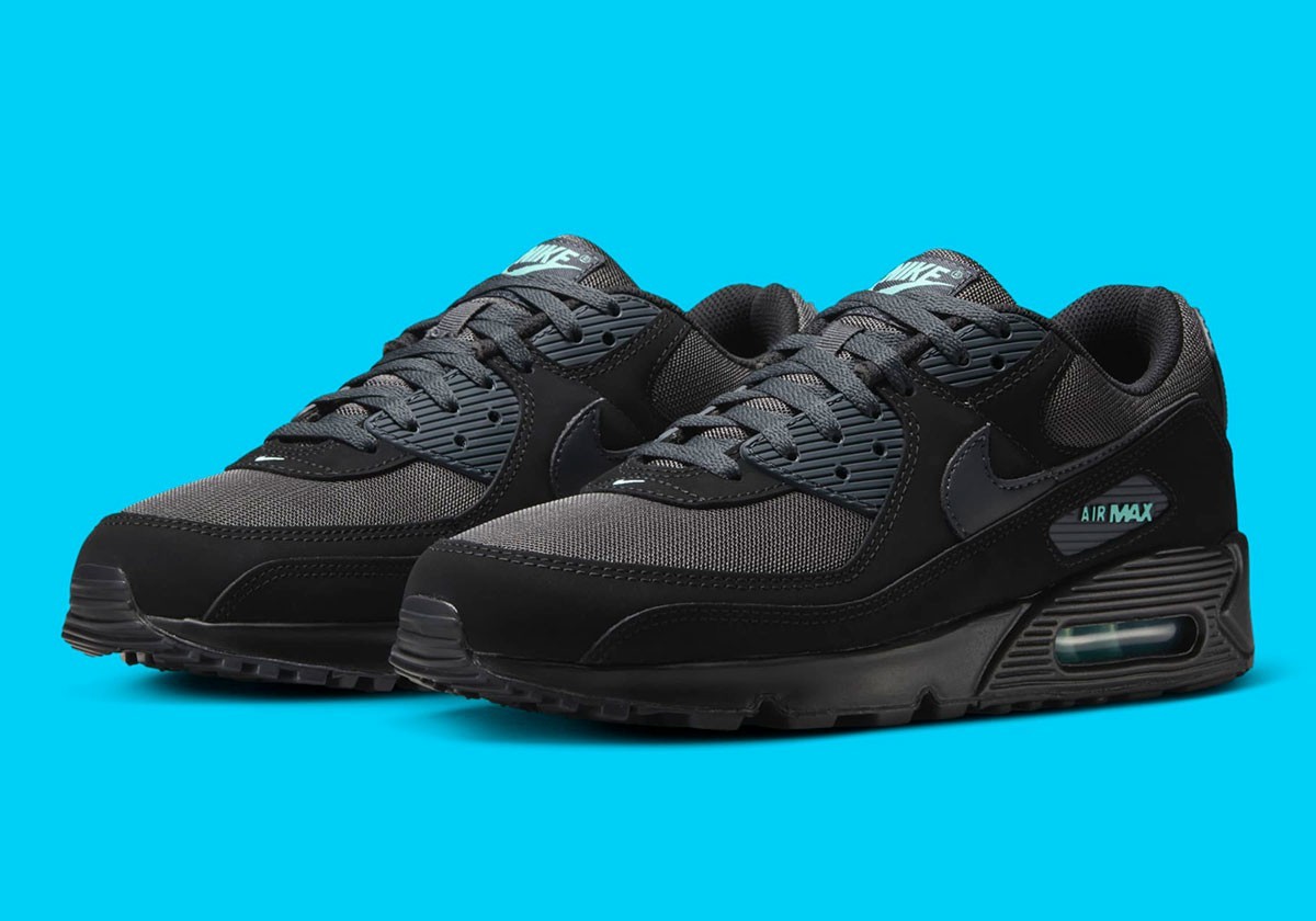 Nike Air Max 90 Black Tiffany Men's Sports Sneaker HV6224-001 | eBay