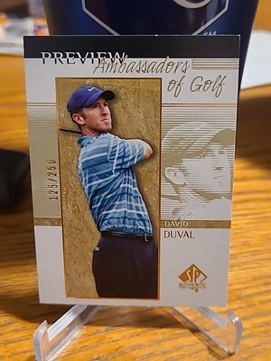 David Duval 2001 SP Authentic Preview 57 Gold #d /250