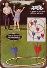 Jarts Lawn Darts Game Look Reproduction Metal Tin Sign Vintage 1969 8x12 Inch