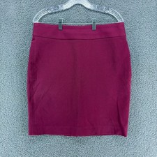 Banana Republic Pencil Skirt Womens 12 Burgundy Maroon Knee Length Career Work