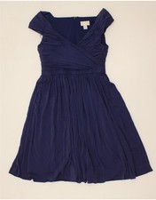 J. CREW Womens A-Line Dress US 4 Small Blue Acetate AP12