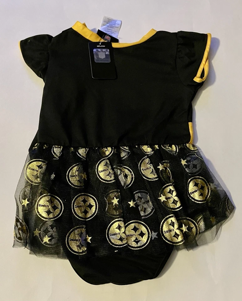 NFL Pittsburgh Steelers 12 meses Diadema y pantalones de vestir TuTu para bebés de 3 piezas para niñas Foto 3 de 4