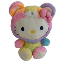 Sanrio Hello Kitty 9.5 Rainbow Teddy Bear Costume Plush Rainbow Sherbet Plushie