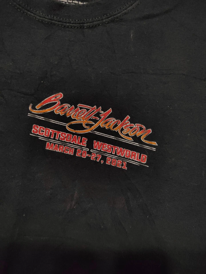 Camiseta Barrett Jackson Pontiac GTO Para Hombre Pequeña Scottsdale Westworld Camiseta Negra Foto 3 de 4
