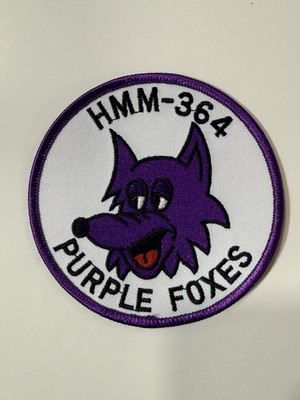 Vietnam USMC Marine Medium Helicopter Squadron 364 (HMM-364) Purple Foxes Patch