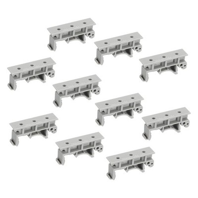 10 Sets Gray PCB DIN Rail Mounting Bracket Carrier Clips for 35mm DIN Rail
