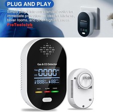 4in1 Upgraded Carbon Monoxide Detector Humidity Temperature Smoke Gas Detector