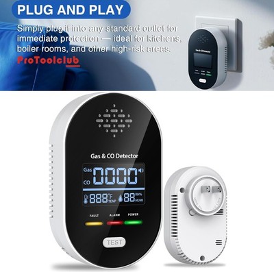 4in1 Upgraded Carbon Monoxide Detector Humidity Temperature Smoke Gas Detector