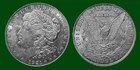 Four Morgan Silver Dollars Almost Uncirculated Condition 1921 D 2 1889 1 1885