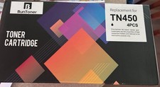 TN450 Replacement Toner Cartridge 4PK Black HL-2280DW MFC-7240. New.