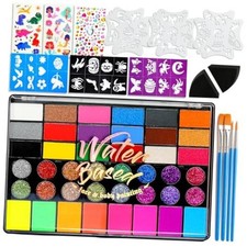 42 Color Face Painting Kit for Party Non-Toxic Water-Activated Face Body