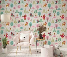 3D Winter Animal Pattern Kids Self-adhesive Removeable Wallpaper Wall Mural