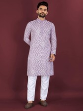 Men Kurta Set Pakistani Kurta Pyjama Indian Suits Sherwani Wedding Party Groom