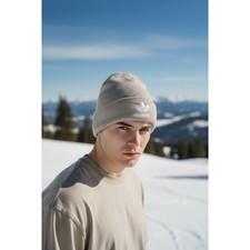 Adidas Originals Beanie Hat Trefoil Logo Cuff Knit Winter Warm Grey Men OSFM NEW