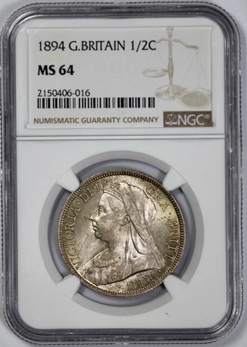 1894 Great Britain 1/2C Half Crown NGC MS 64