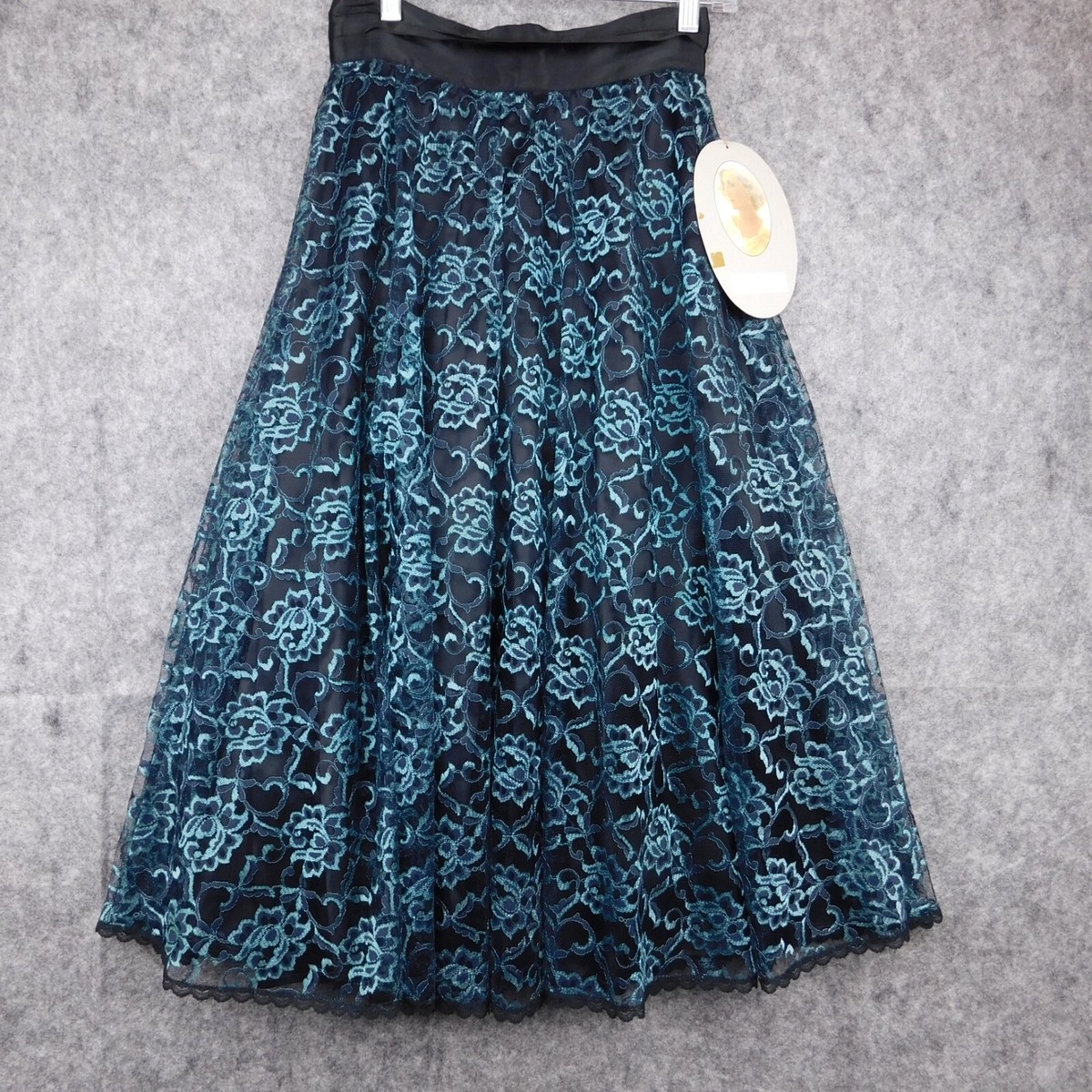 GUNNE SAX スカート Vintage Gunne Sax Skirt Womens 4 Blue Black Lined Floral
