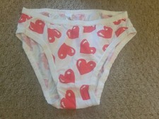 Super Rare Vintage 90s Red Hearts Funderwear Cotton Panties Sz M