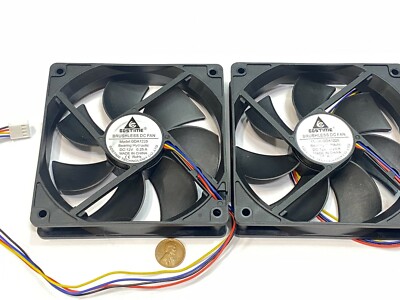 2 pieces  GDSTIME Computer Case fan Large12V 4Pin 120mm 25mm gda blower 1225 G18