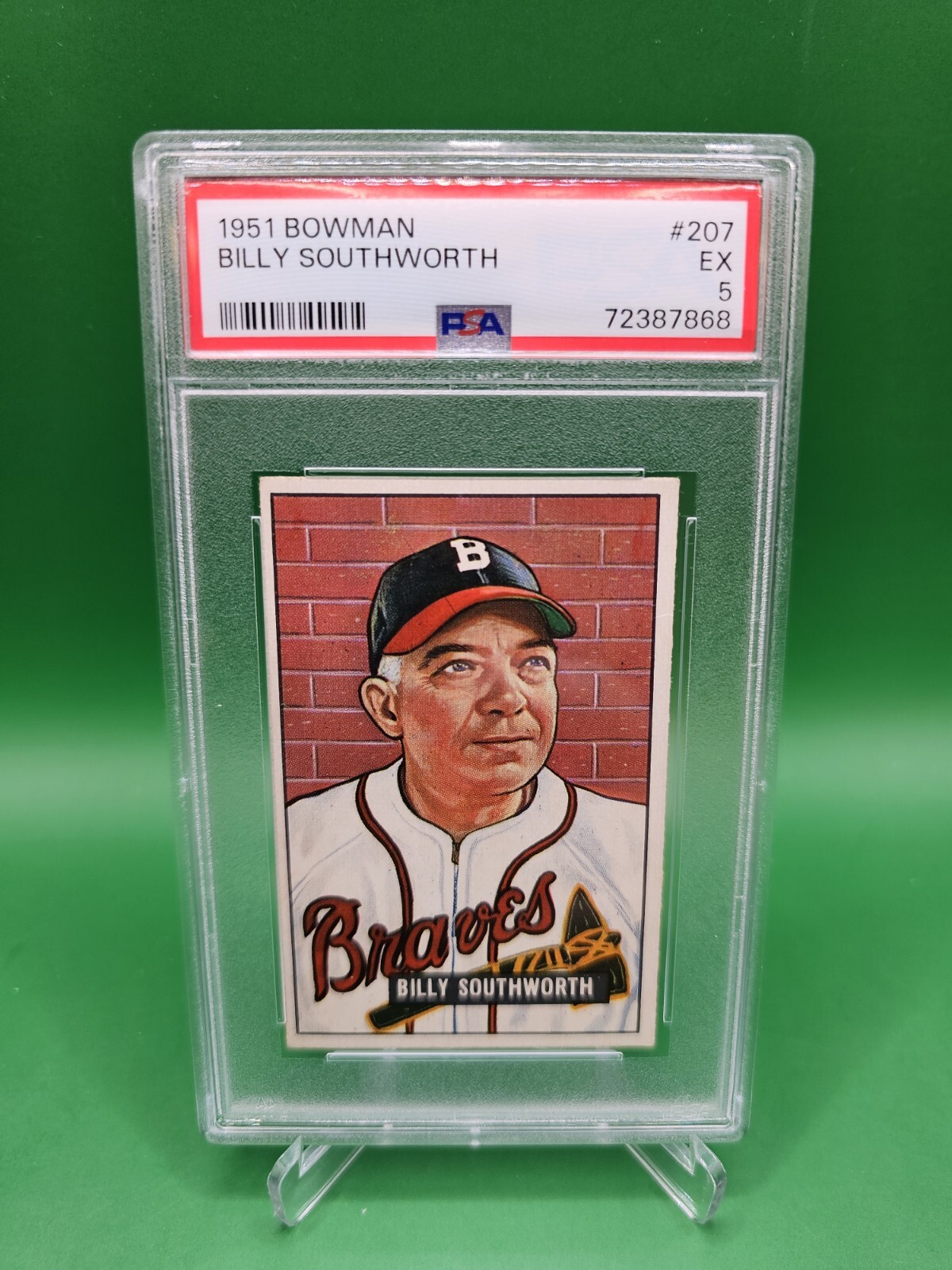 1951 Bowman  Billy Southworth #207  PSA 5 NEW LABEL VINTAGE BASEBALL