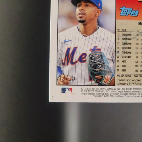 🍊 2024 Topps Archives Francisco Lindor Orange Hot Foilboard SSP /15 🍊  - Bild 3 von 7
