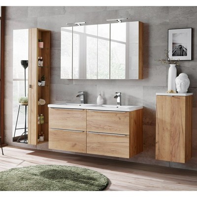 Badezimmer Set m. Doppel Keramik Waschtisch 120cm ...
