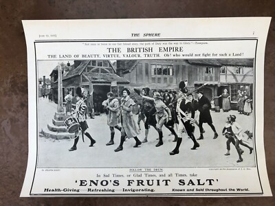 ww1 paper advert - eno's fruit salt ! the british empire - well illustrated .