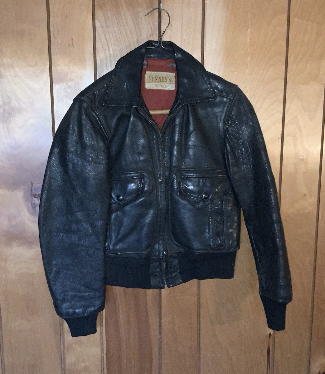 50s PENNEY’S レザージャケット 1950s~ Penney's Leather Jacket ~VINTAGE~ | eBay