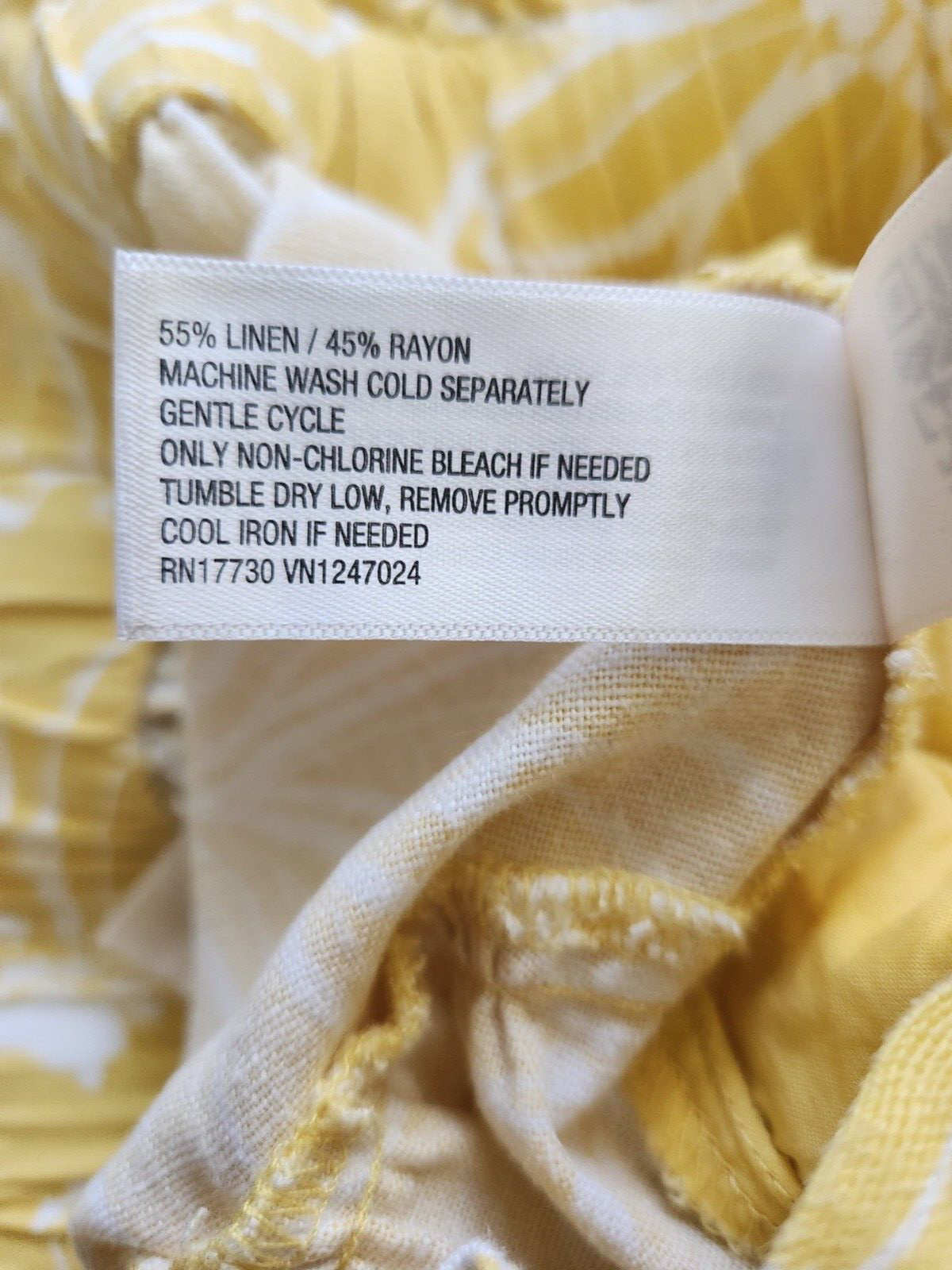 Universal Thread tie waist button front yellow mi… - image 12