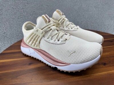 Puma Pacer Future Lux Women's Off White Rose Gold Sneakers Casual Shoes Size 7.5