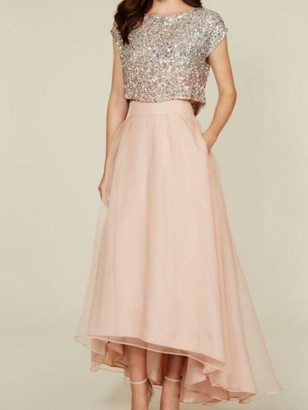 two piece bridesmaid dresses uk Coast Dipped Hem Blush Bridesmaid/Occasion Outfit - 12 2025.5 29th Birthday Funny 29 Color:Pink Rose prom dresses two piece