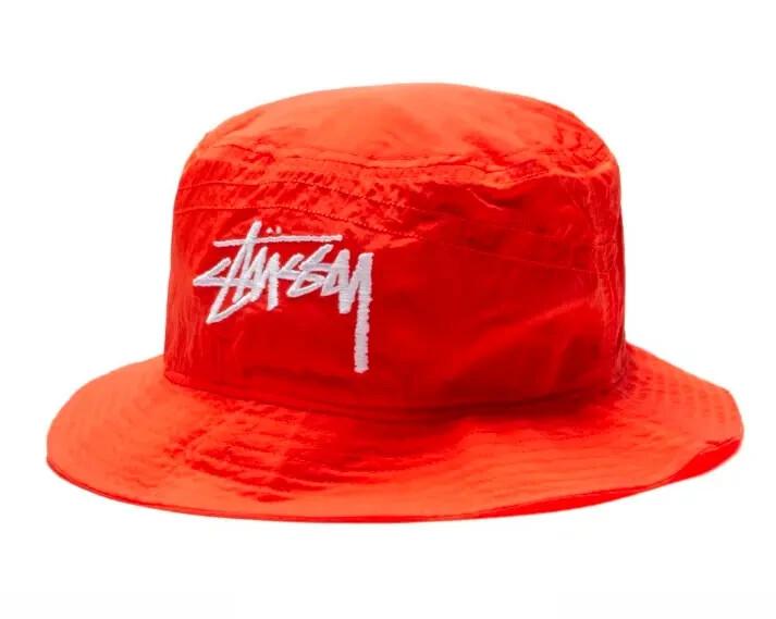 Nike x Stussy Bucket Hat Habanero Red CT8411-634 -Size S/M | eBay