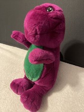 Vintage Barney The Dinosaur 11" Plush 1992 Lyons Group Purple Stuffed Animal Toy