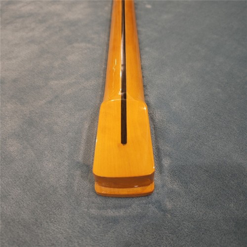 Full Scalloped Big Head Maple Electric Guitar Neck 22 Fret Yellow Glossy - Picture 10 of 10