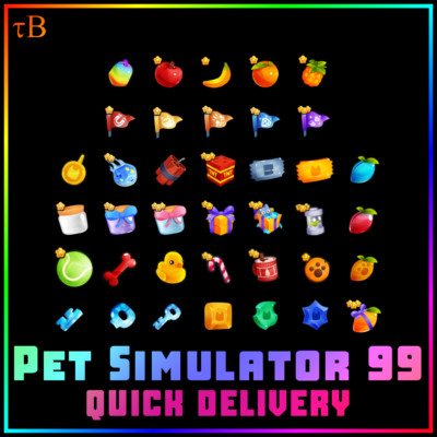ITEMS & CHARMS | PET SIMULATOR 99 | FAST DELIVERY | PET SIM 99 | PS99 | CHEAP