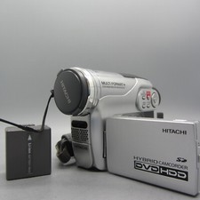 Hitachi DVDCAM DZ-HS300E Handheld Mini DVD Camcorder Silver Tested