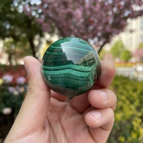 0.4LB 1.8" Natural Malachite Sphere Quartz Crystal Ball Healing Reiki Gift - Picture 10 of 10