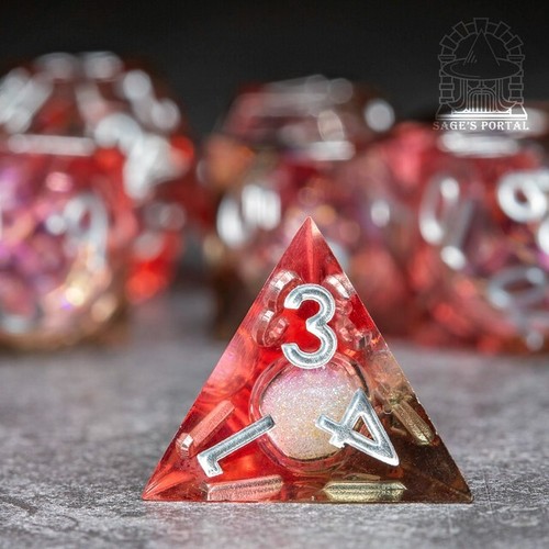 Juego de dados de resina Sage's Dusk Souls Liquid Core Sharp Edge | Dados Dnd RPG - Imagen 5 de 11