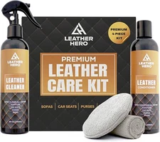 Leather Cleaner and Conditioner Kit – 5-Piece Set with Best Cleaner... 