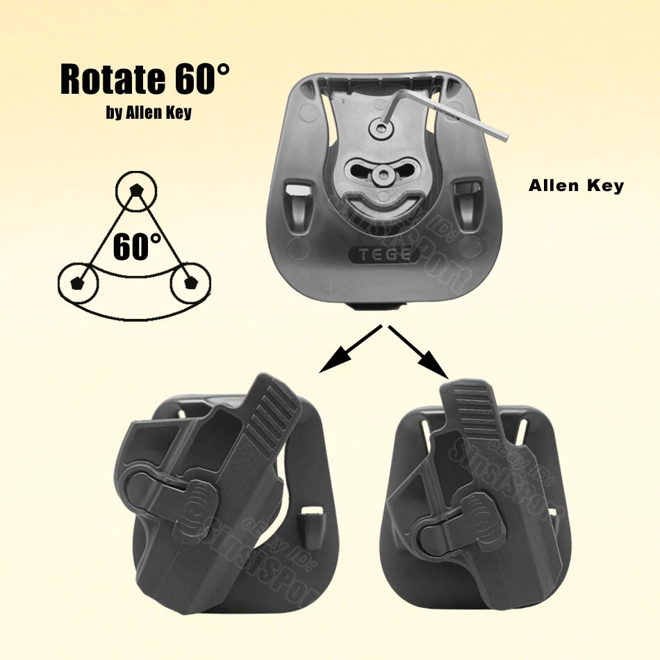 Coldre LC9 OWB compatível com Ruger LC9 Ruger LC9s Ruger LC380 Ruger EC9s EC9 - Imagem 4 de 4