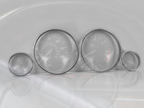 Fits Bmw X5 E53 1999-2005 Cluster Gauge Dashboard Rings Speedo Trim 4pcs - Imagen 4 de 10