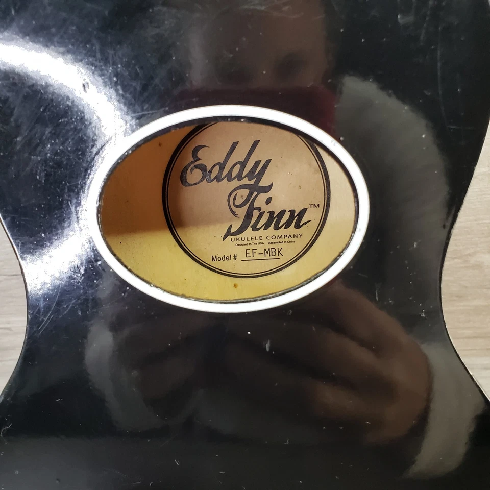 Eddy Finn Minnow EF-MBK  4 String Soprano Ukulele NEEDS STRINGS - Image 2 of 4