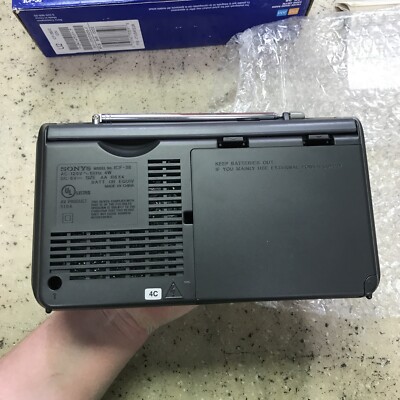 Vintage Sony ICF38 Portable AM/FM 2 Band Radio - Open Box