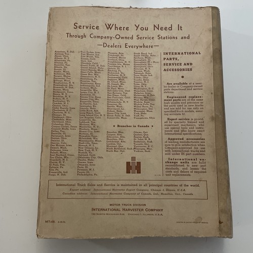 International Harvester Trucks IH L-180 181 182 183 184 Parts Catalog Manual - Picture 2 of 11